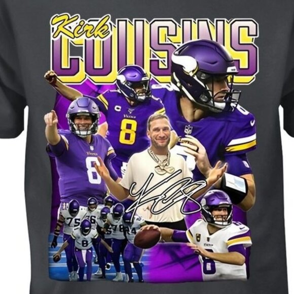 Kirk Cousins Minnesota Vikings Football T-Shirt NFL Team Fan Gift Graphic 05 - Picture 2 of 5